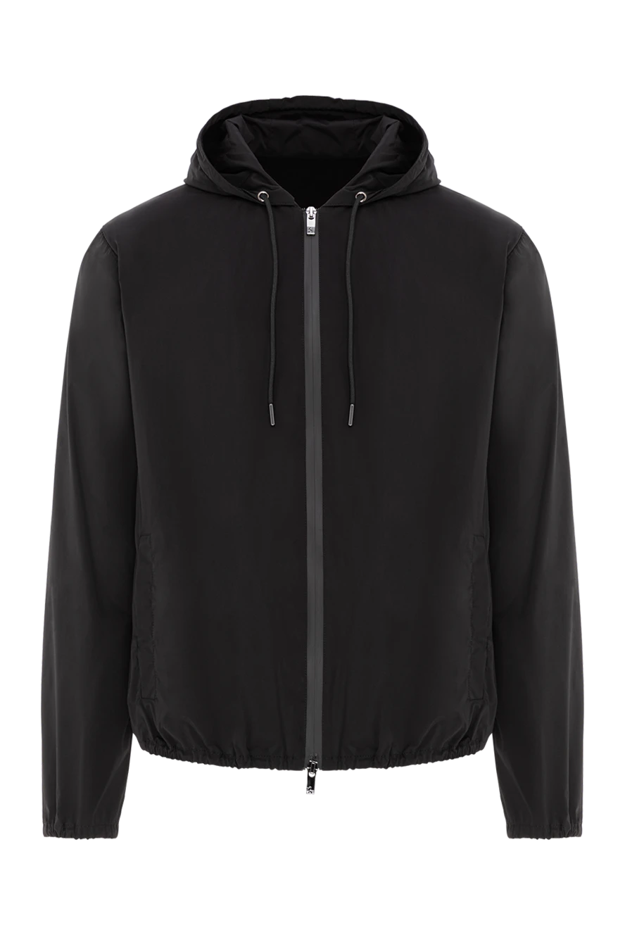 Tombolini легкая куртка черного цвета с капюшоном и передней молнией 189909 - фото 1