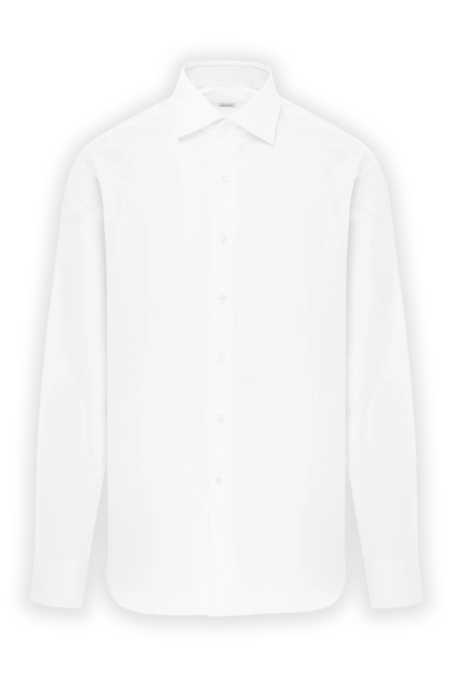 Alessandro Gherardi мақтадан тігілген жағасы бар ерлерге арналған ақ көйлек 189920 - фото 1