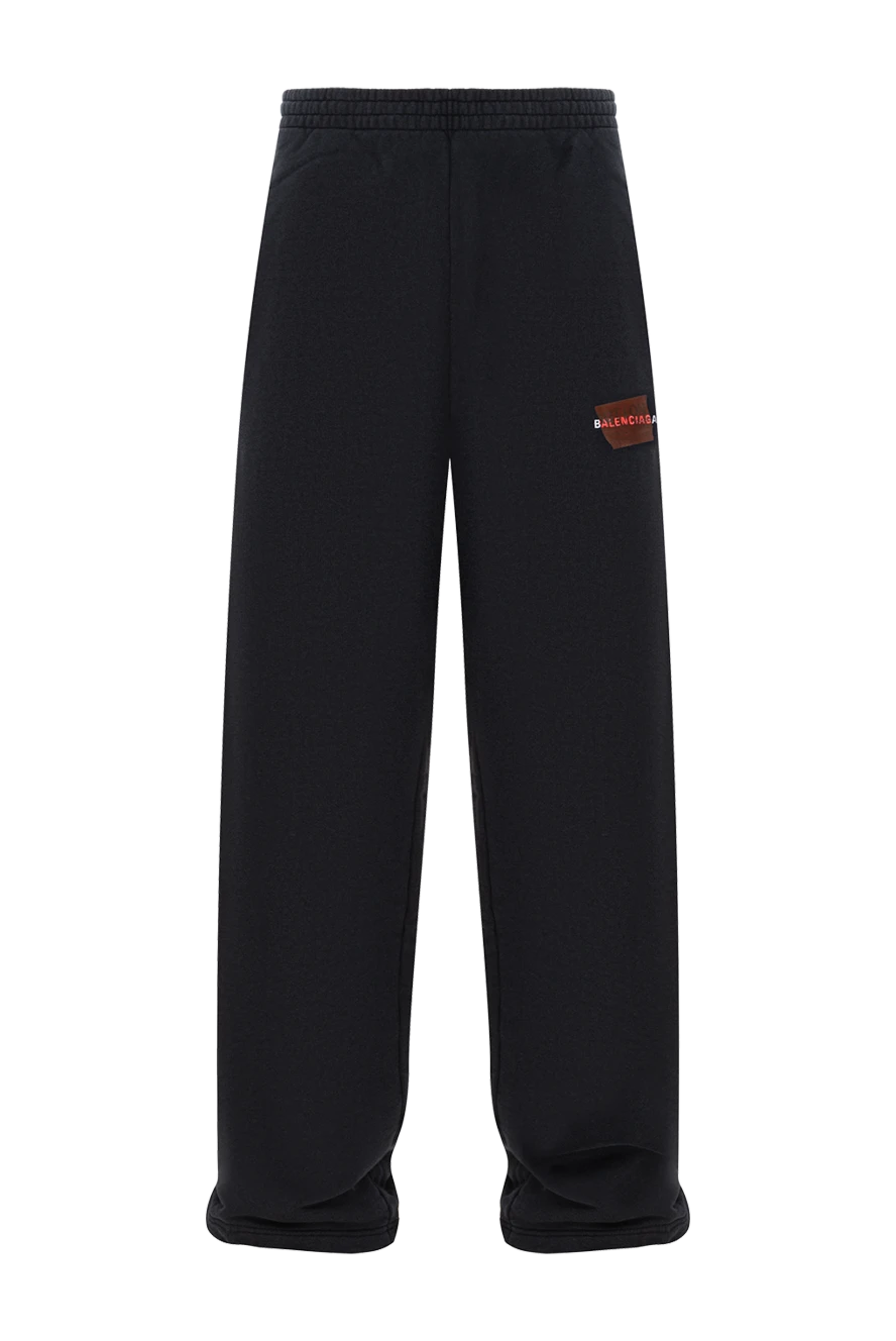 Balenciaga мужские классические мешковатые спортивные штаны laurel из флиса черного цвета 189931 - фото 1