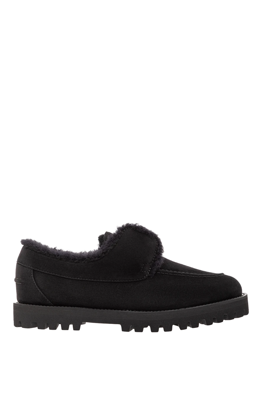 Le Silla черные замшевые яхт-лоферы с подкладкой из овчины 189971 - фото 1