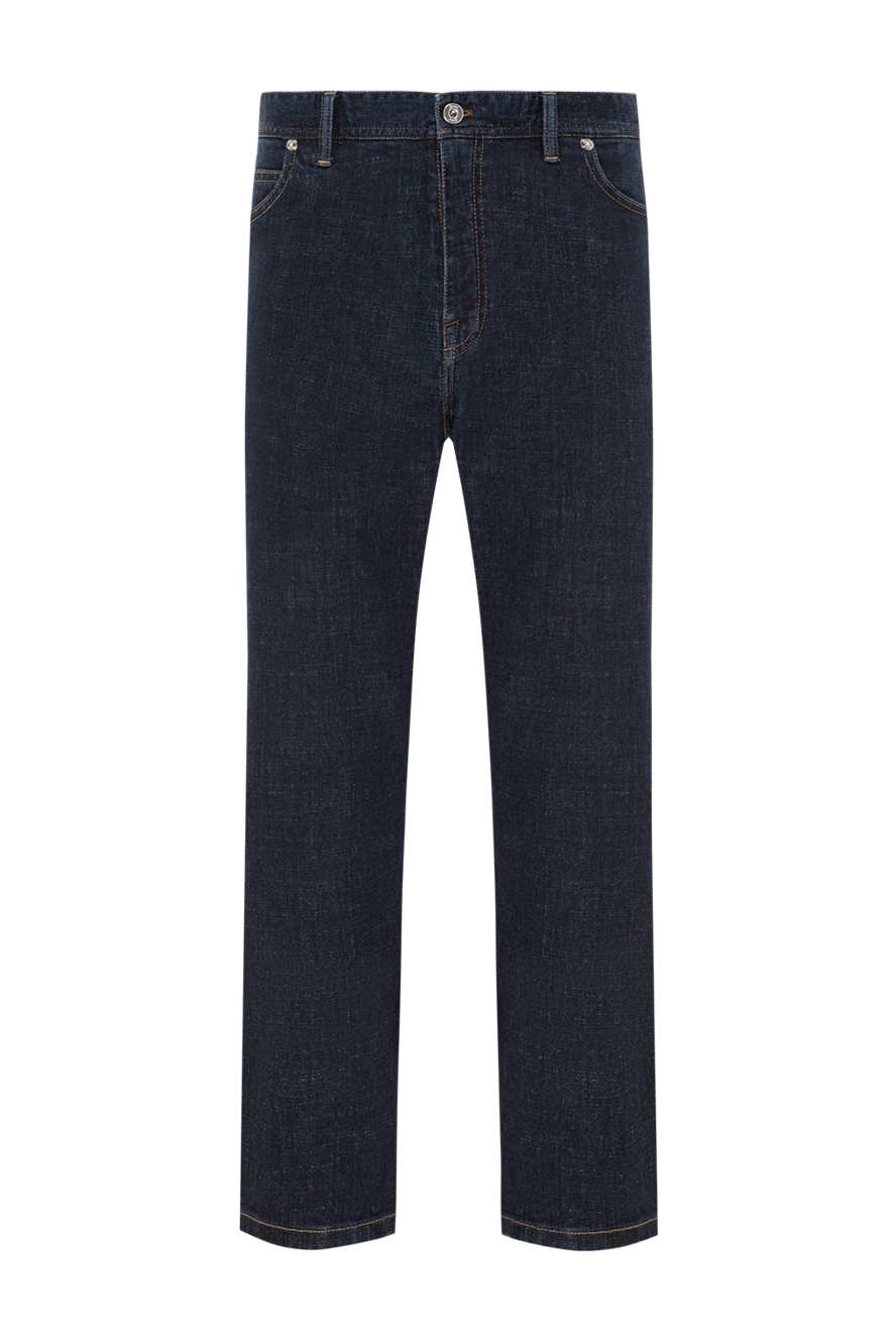 Brioni қара көк мақтадан тігілген түзу джинсы 189978 - фото 1