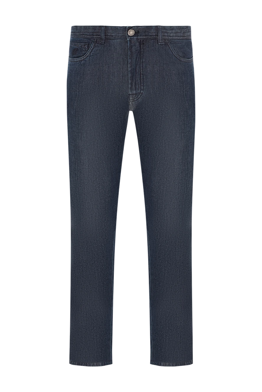Brioni blue jeans made of cotton and cashmere with a soft pile effect 189979 - photo 1