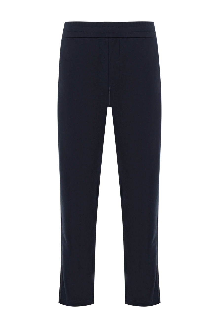 Brioni ерлерге арналған серпімді белдігі бар қара көк мақтадан жасалған шалбар
189997 - фото 1