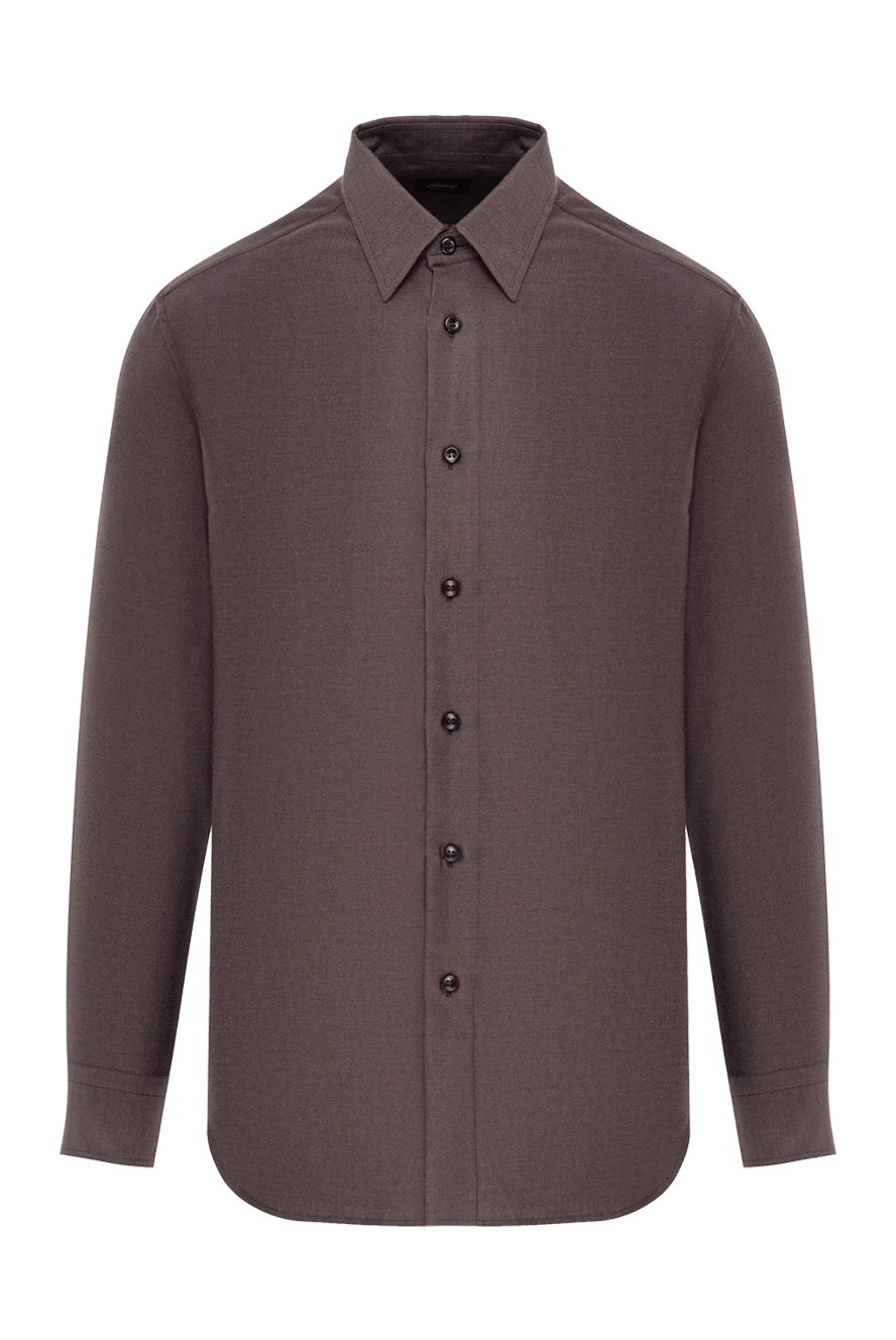 Brioni men's brown fitted shirt with buttons 190013 - photo 1