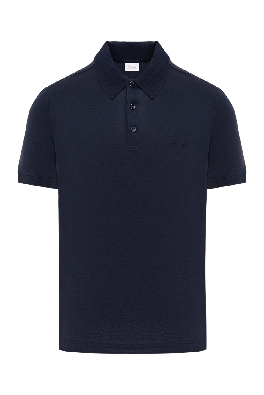 Brioni cotton polo in rich blue with embroidered logo on the chest
190030 - photo 1