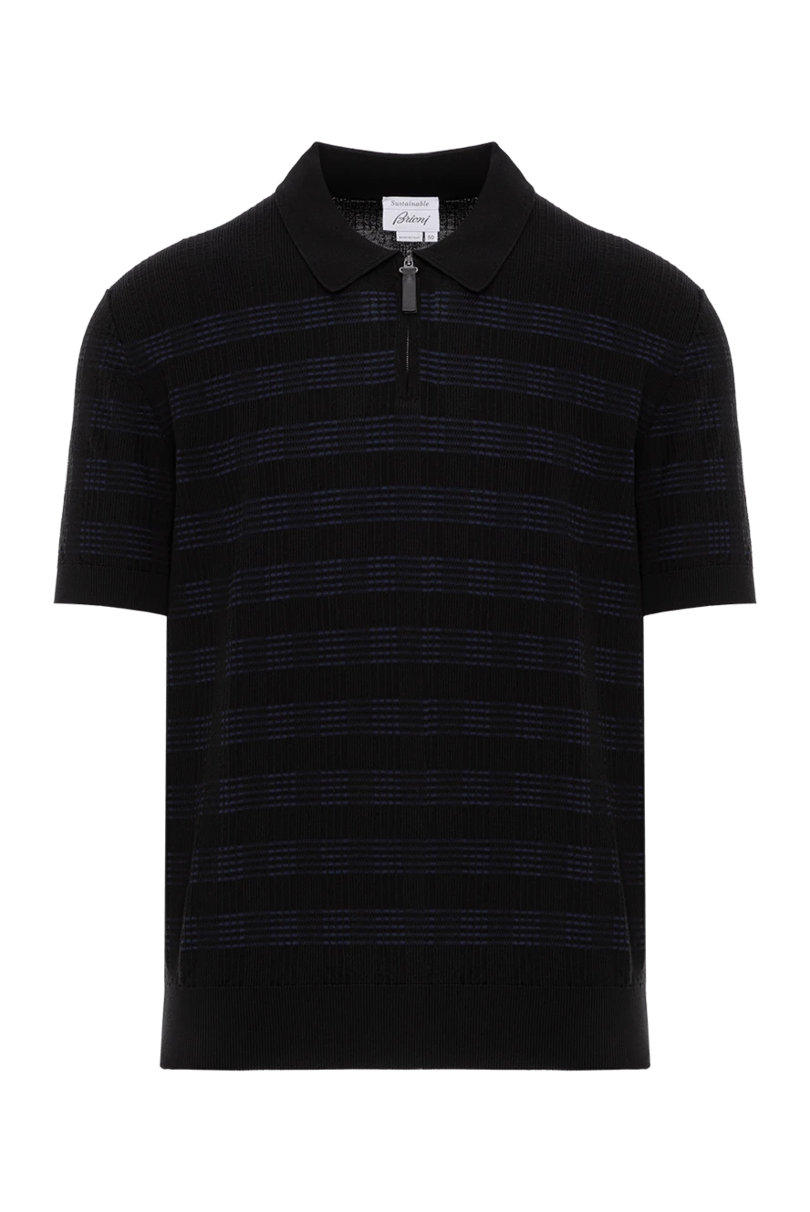 Brioni тыныс алатын мақта-матадан жасалған қара және көк түсті ілгектегі поло көйлек
190039 - фото 1