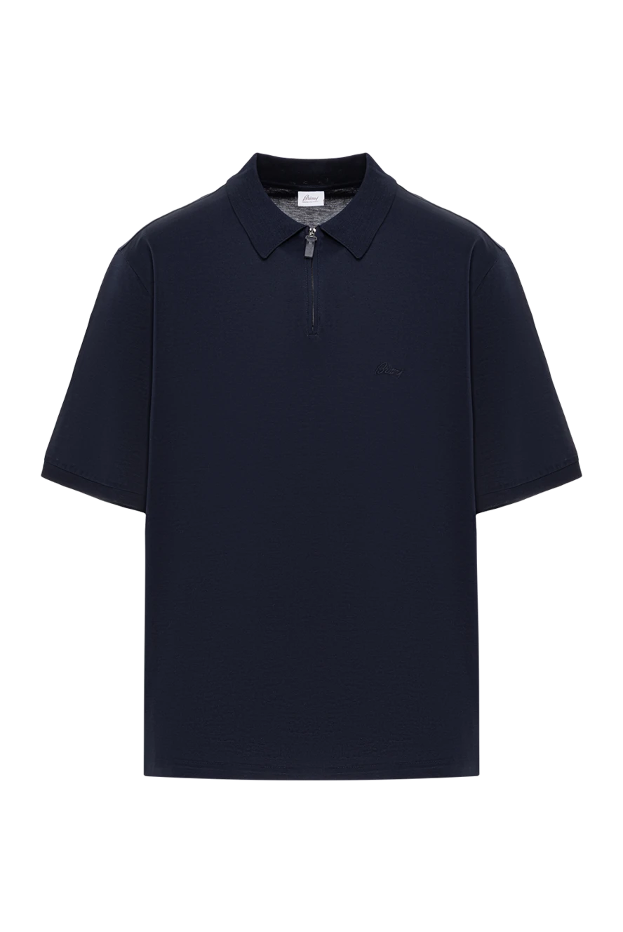 Brioni поло көйлек көк жұмсақ мақтадан жасалған қысқа жең сыдырма 190051 - фото 1
