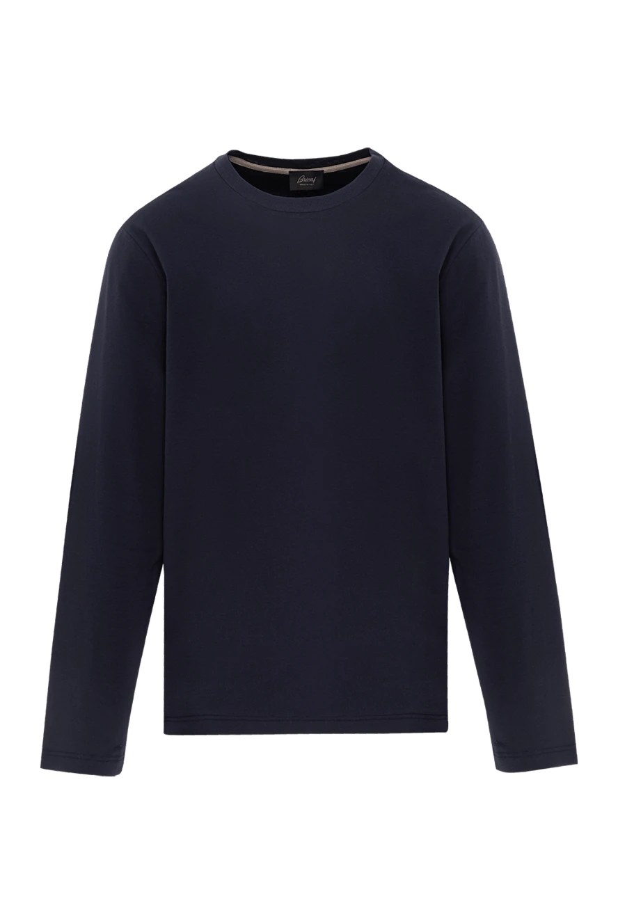 Brioni blue sweatshirt made of soft cotton jersey without decoration 190063 - photo 1