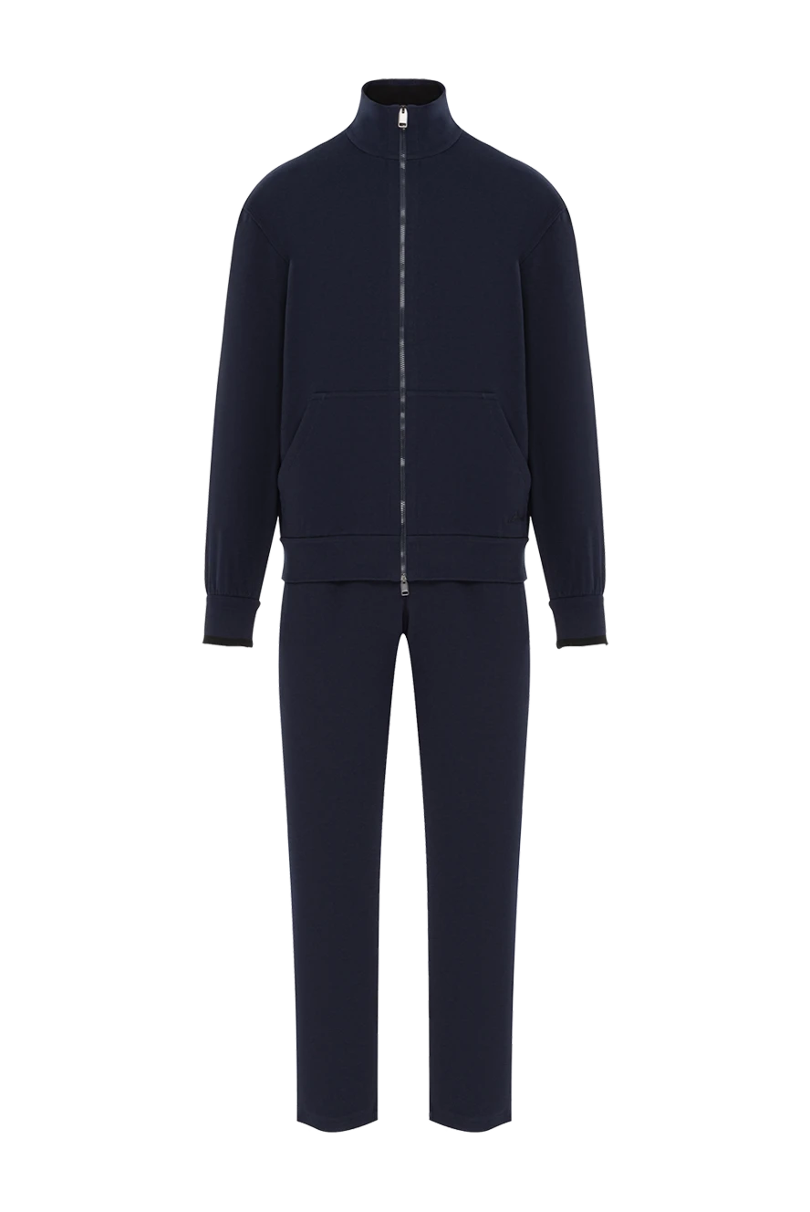 Brioni тёмно-синий мужской костюм для спорта и отдыха на молнии 190067 - фото 1