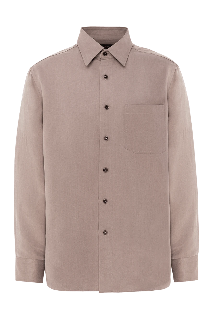 Brioni silk and linen blend shirt with chest pocket and matching buttons
190074 - photo 1