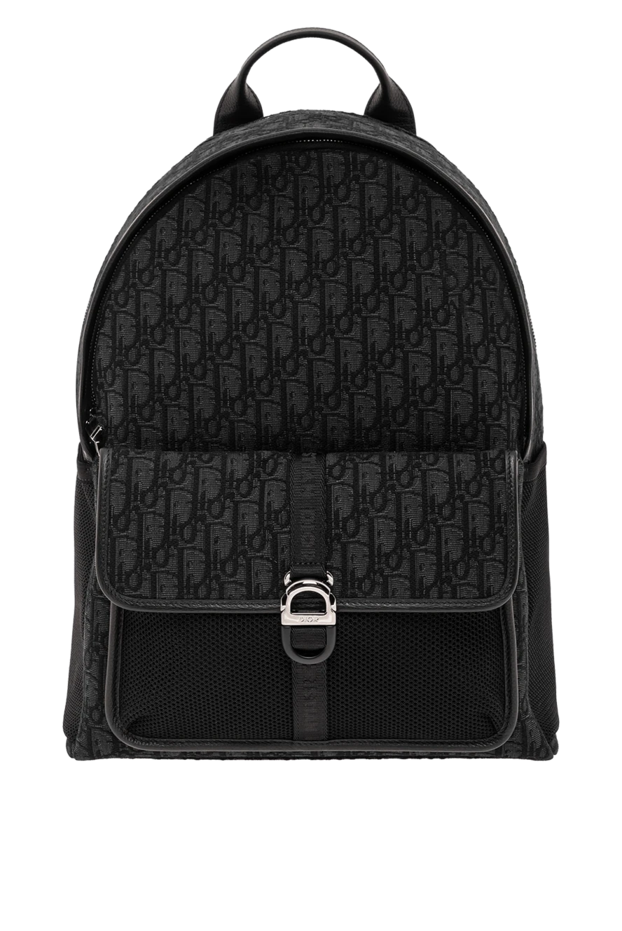 Dior рюкзак dior 8 из черного жаккарда мужской 190085 - фото 1