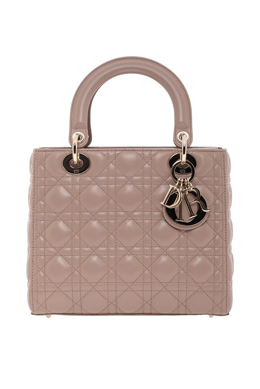 Lady Dior Medium Lambskin Bag Pink
