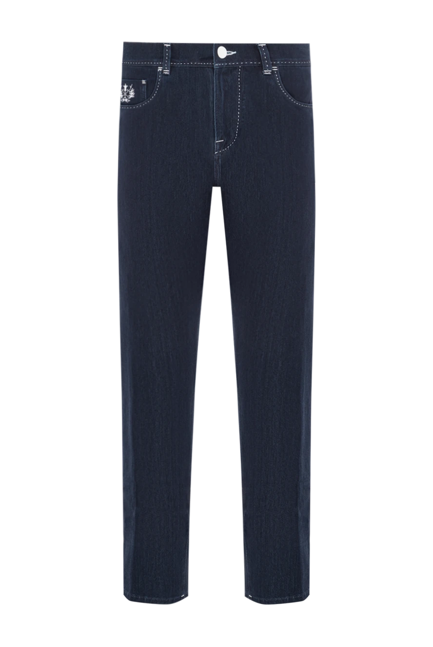 Scissor Scriptor джинсы глубокого синего цвета с контрастной отстрочкой и фирменной вышивкой на кармане
190108 - фото 1