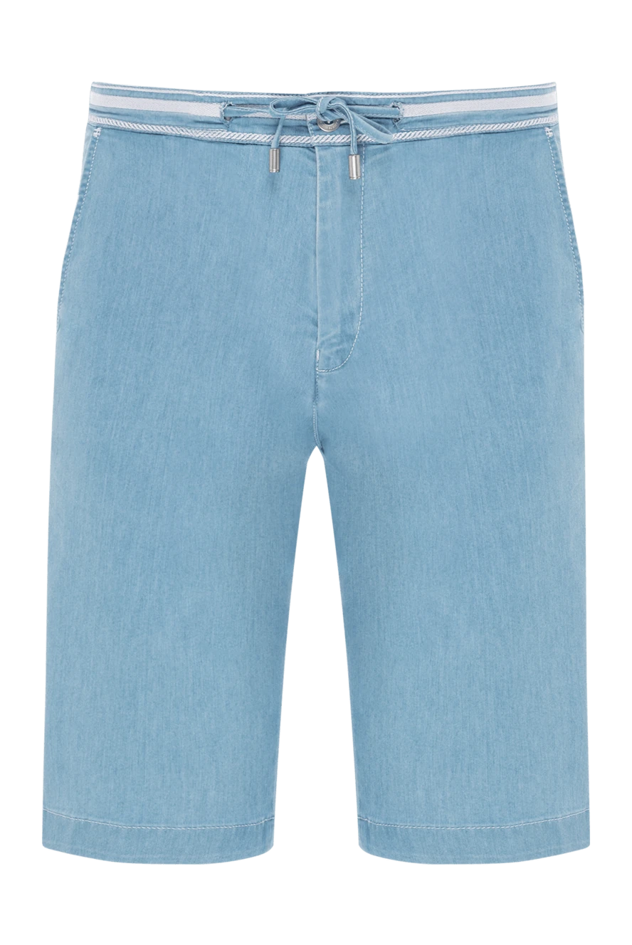 Scissor Scriptor мужские шорты голубые с задними карманами и поясом на шнурке 190110 - фото 1