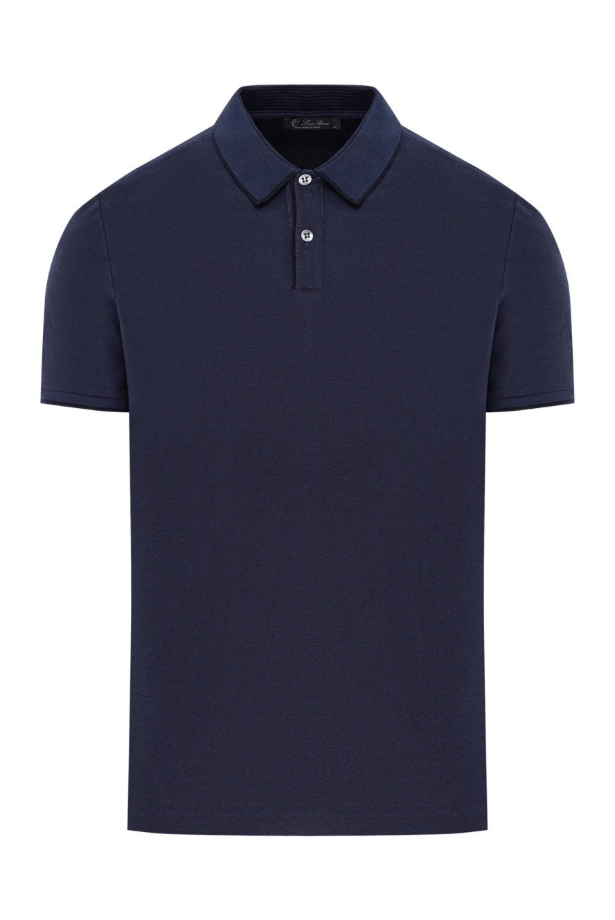 Loro Piana поло brentwood из эластичного хлопкового пике с двухцветной отделкой 190121 - фото 1