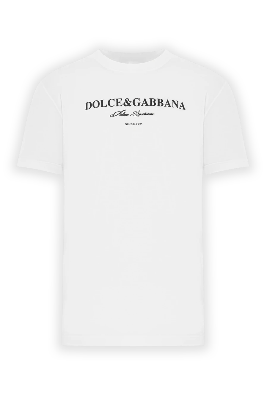 Dolce & Gabbana қара брендті басып шығарылған жұмсақ мақта ерлерге арналған футболка
190131 - фото 1