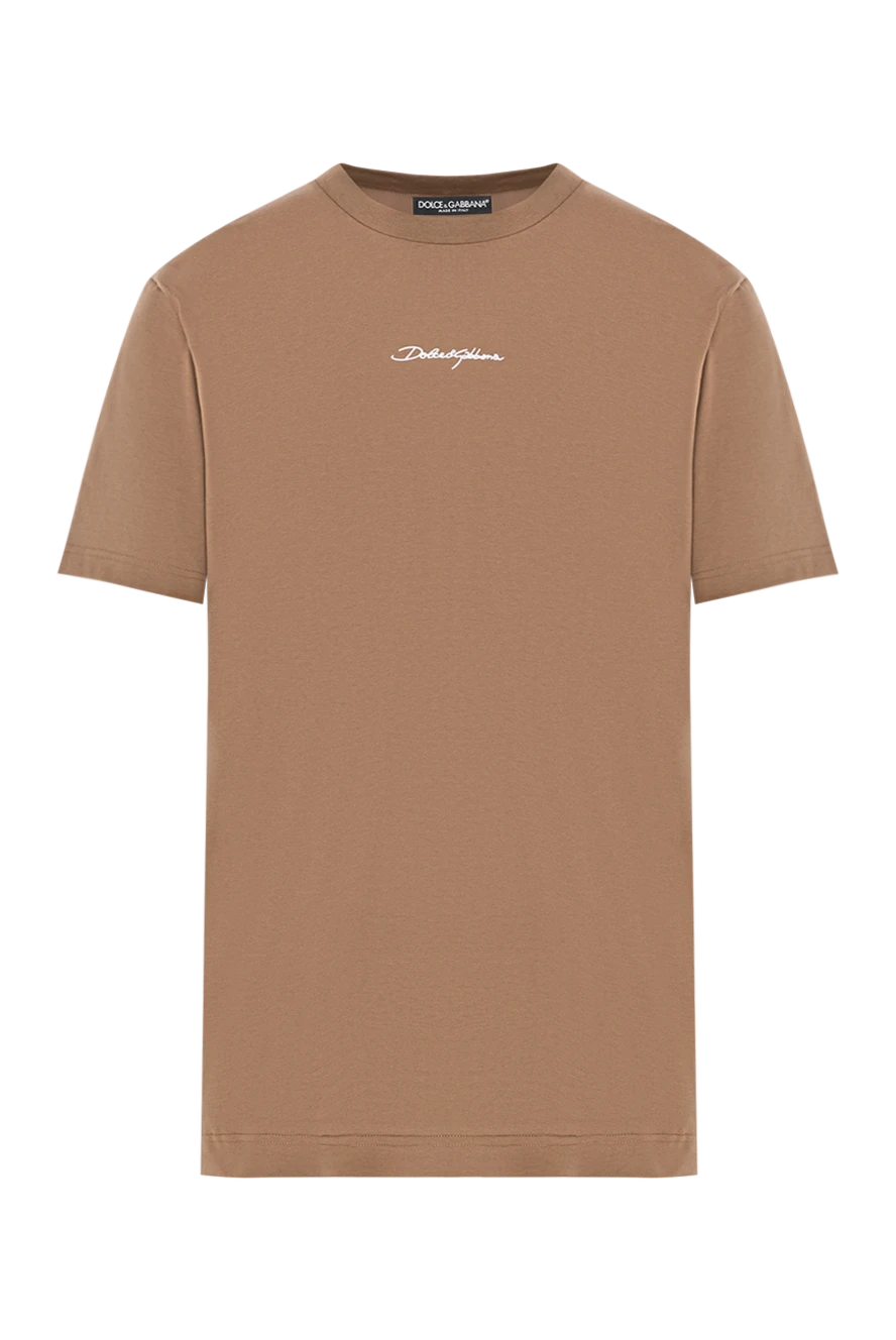 Dolce & Gabbana caramel cotton t-shirt with miniature white logo
190133 - photo 1