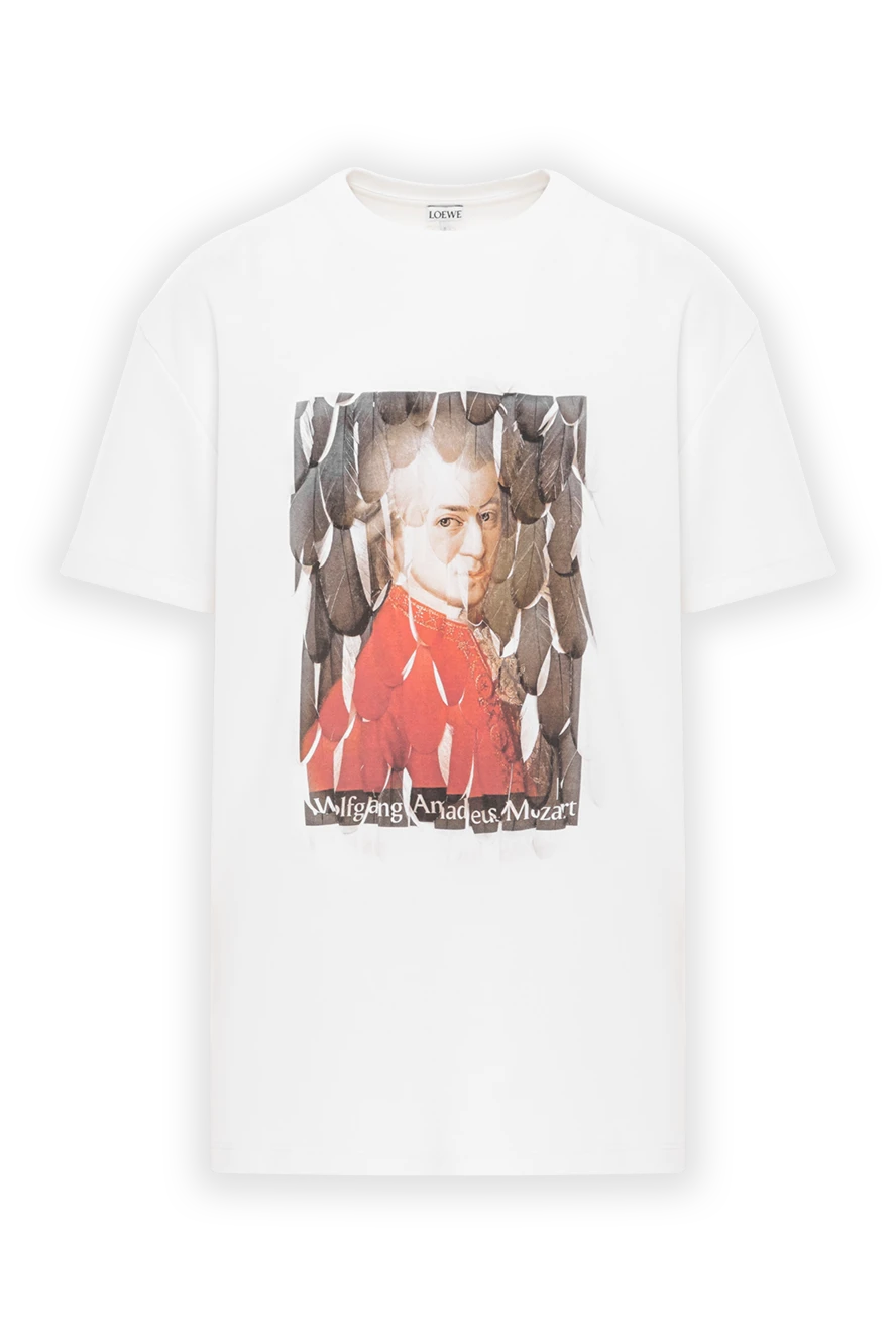Loewe моцарт портреті бейнеленген ақ футболка 190149 - фото 1