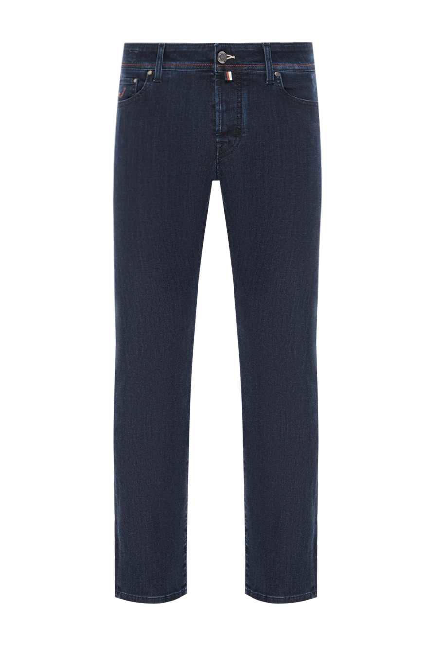 Jacob Cohen мужские джинсы глубокого индиго с акцентным кантом 190189 - фото 1
