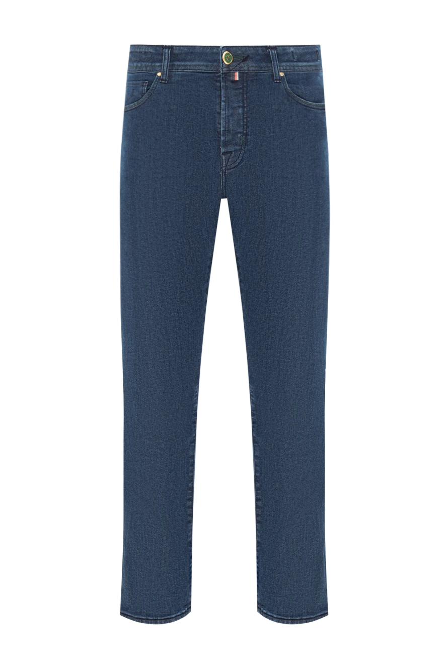 Jacob Cohen джинсы мужские хлопковые с прямым кроем и износостойкой тканью 190192 - фото 1