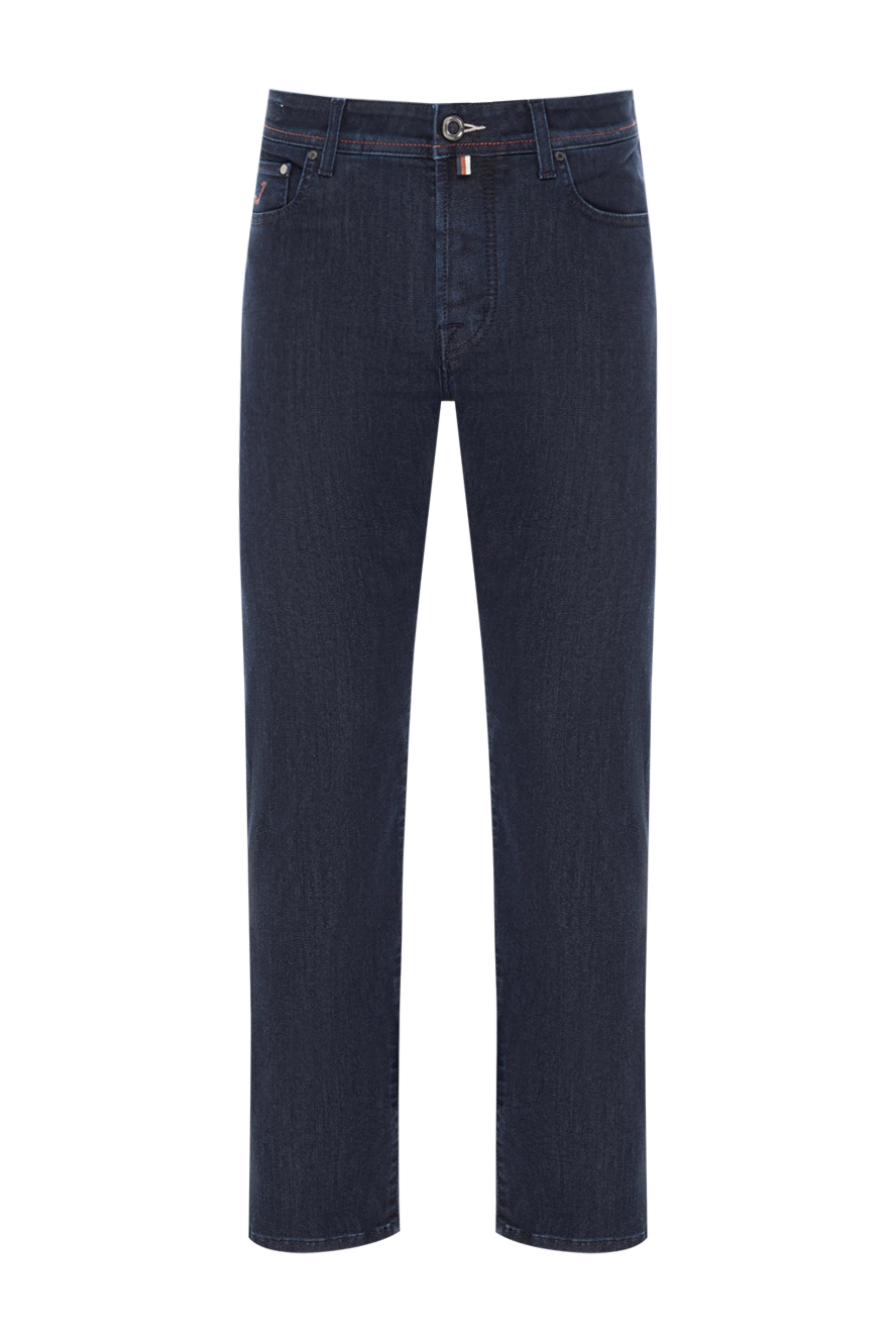 Jacob Cohen men's dark blue straight fit jeans with red stitching 190194 - photo 1