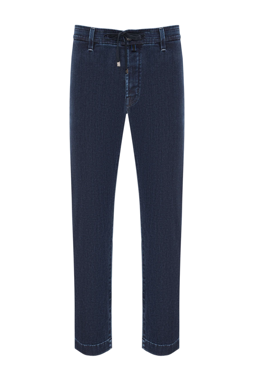 Jacob Cohen джинсы мужские универсальные тёмные с комфортным поясом 190197 - фото 1