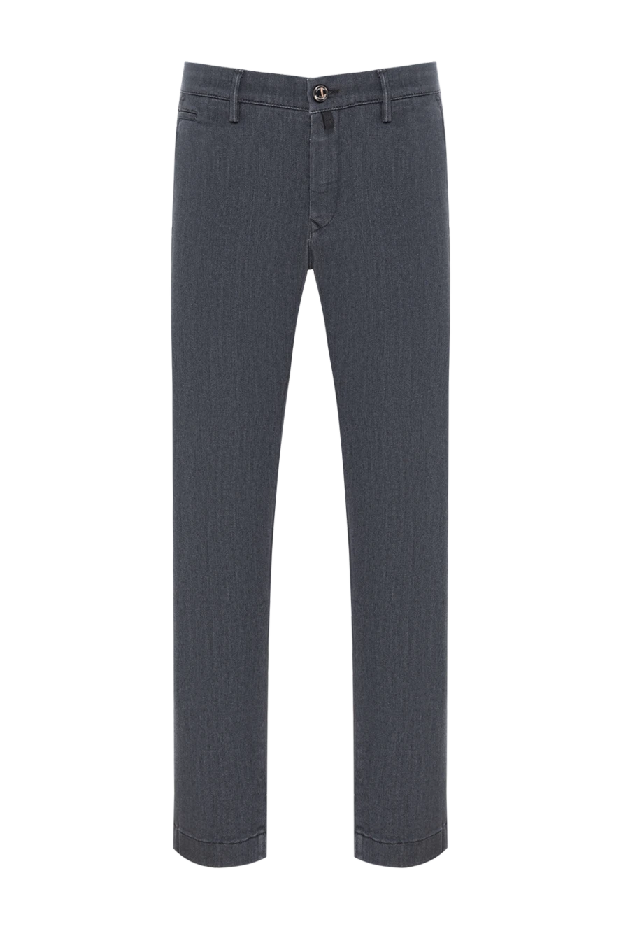 Jacob Cohen джинсы мужские серые из плотного денима со строгой посадкой 190199 - фото 1