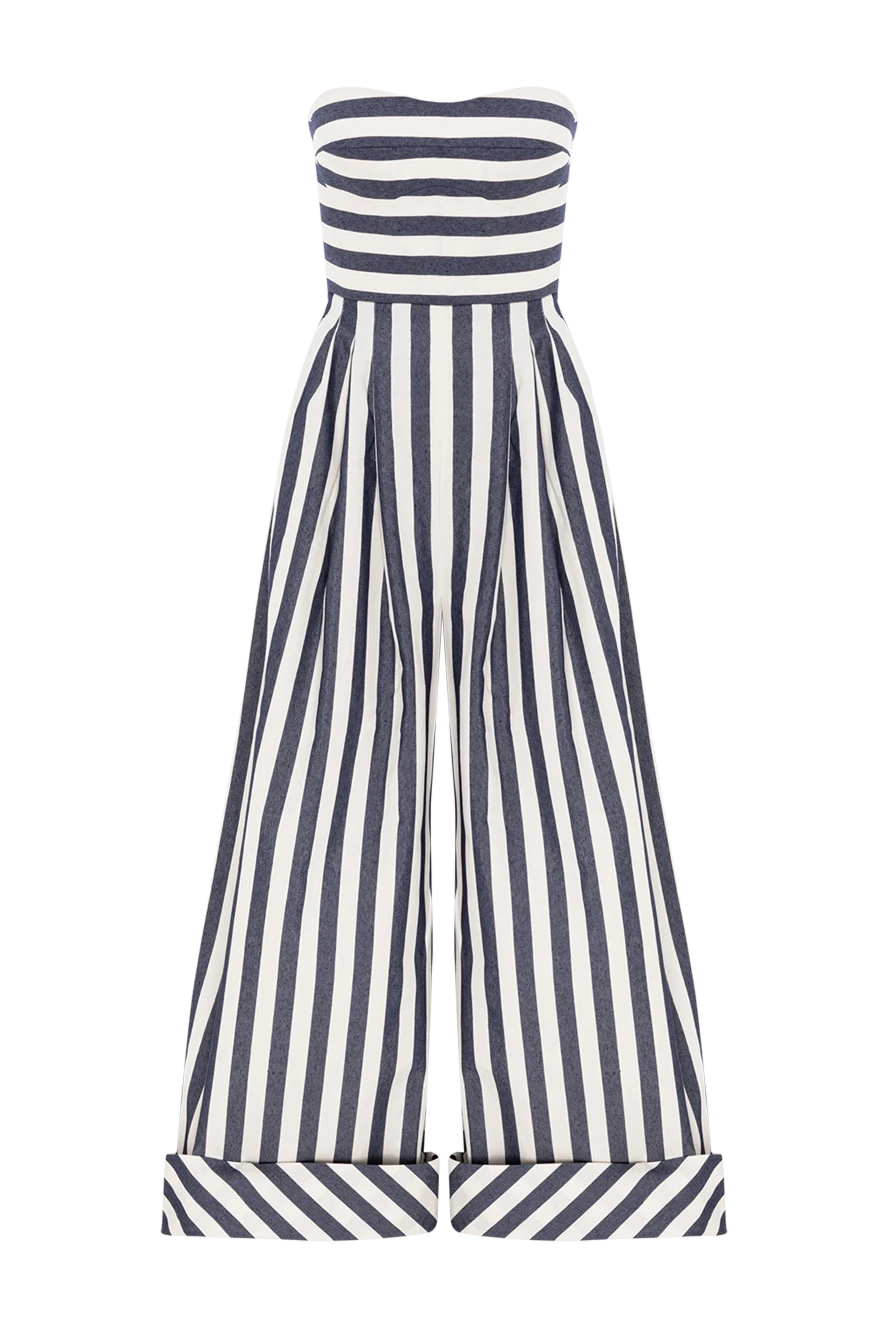 Fleur de Paris әйелдерге арналған жолақты белдіксіз мақта комбинезон 190203 - фото 1