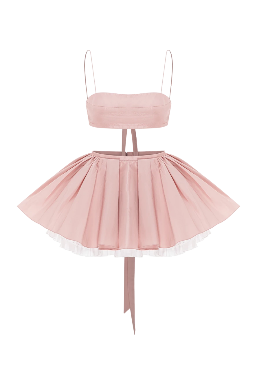 Fleur de Paris розовый женский комплект топ с бретелями и пышная мини-юбка 190211 - фото 1