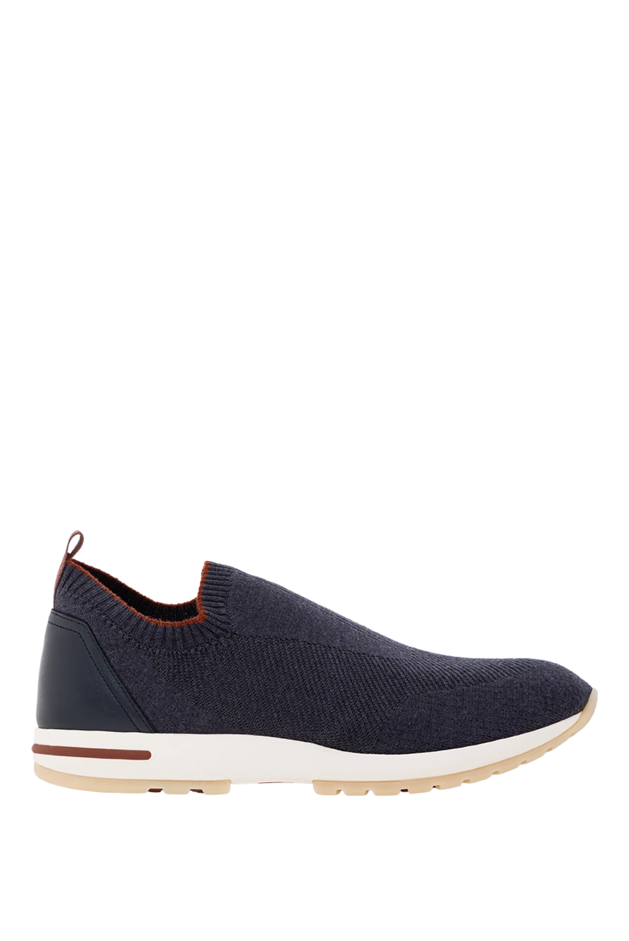 Loro Piana ультралегкие кроссовки 360 lp flexy walk из шерсти с отделкой из телячьей кожи серые 190213 - фото 1