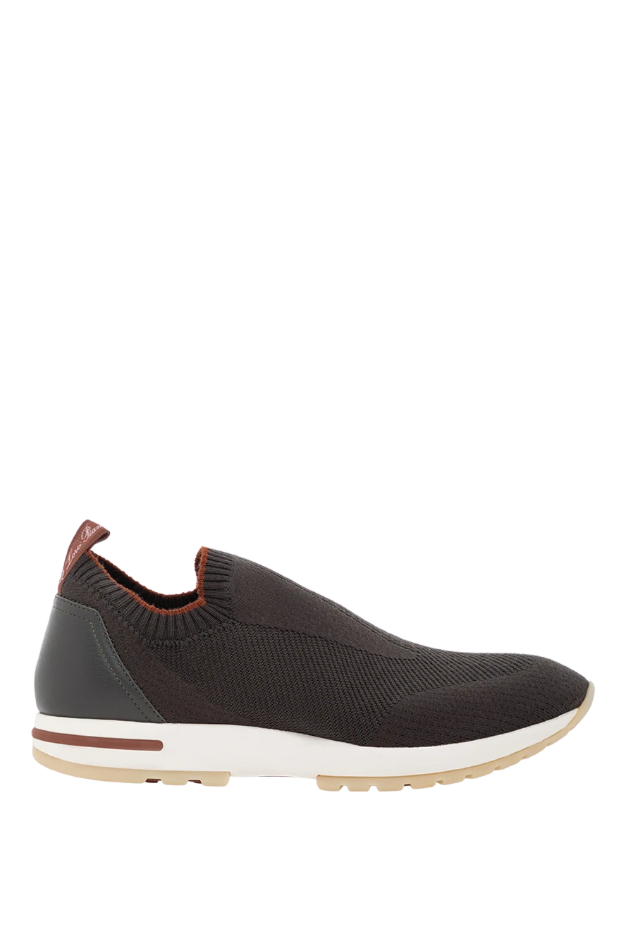 Loro Piana ультралегкие кроссовки 360 lp flexy walk из шерсти с отделкой из кожи серые 190216 - фото 1