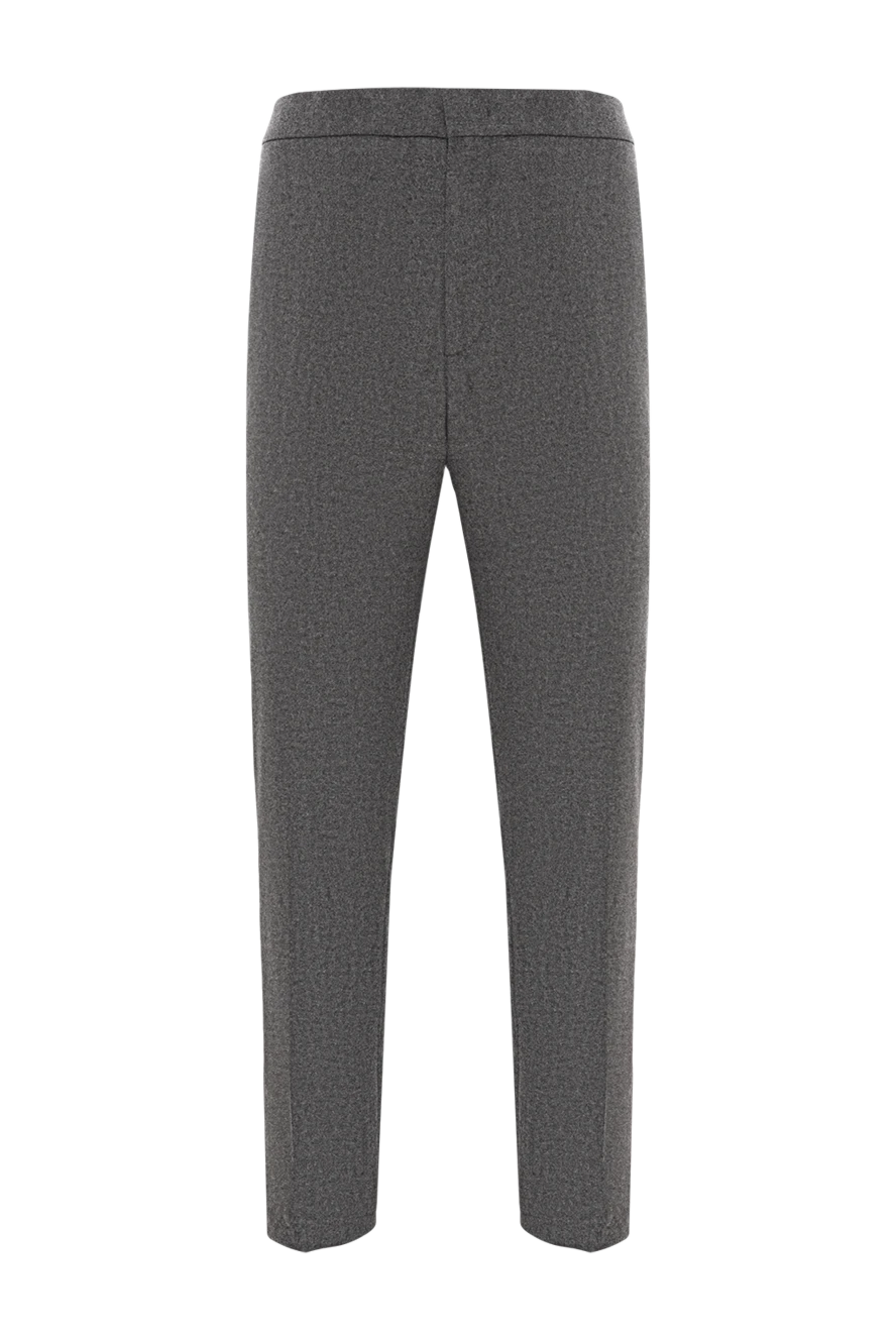 Loro Piana брюки jarno мужские серые из хлопкового габардина классические 190233 - фото 1