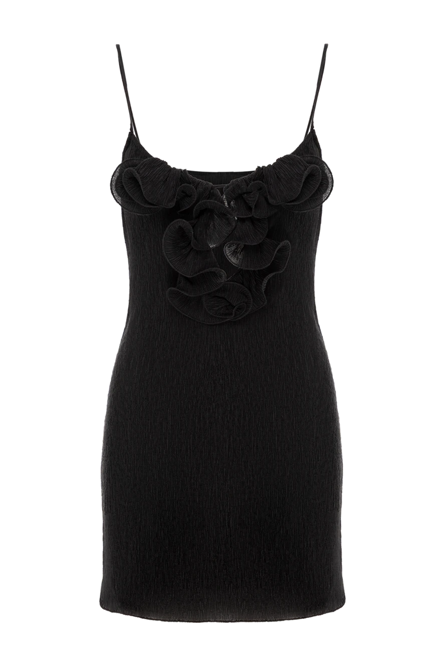 Magda Butrym пляжное мини-платье из крепа без рукавов черного цвета 190250 - фото 1