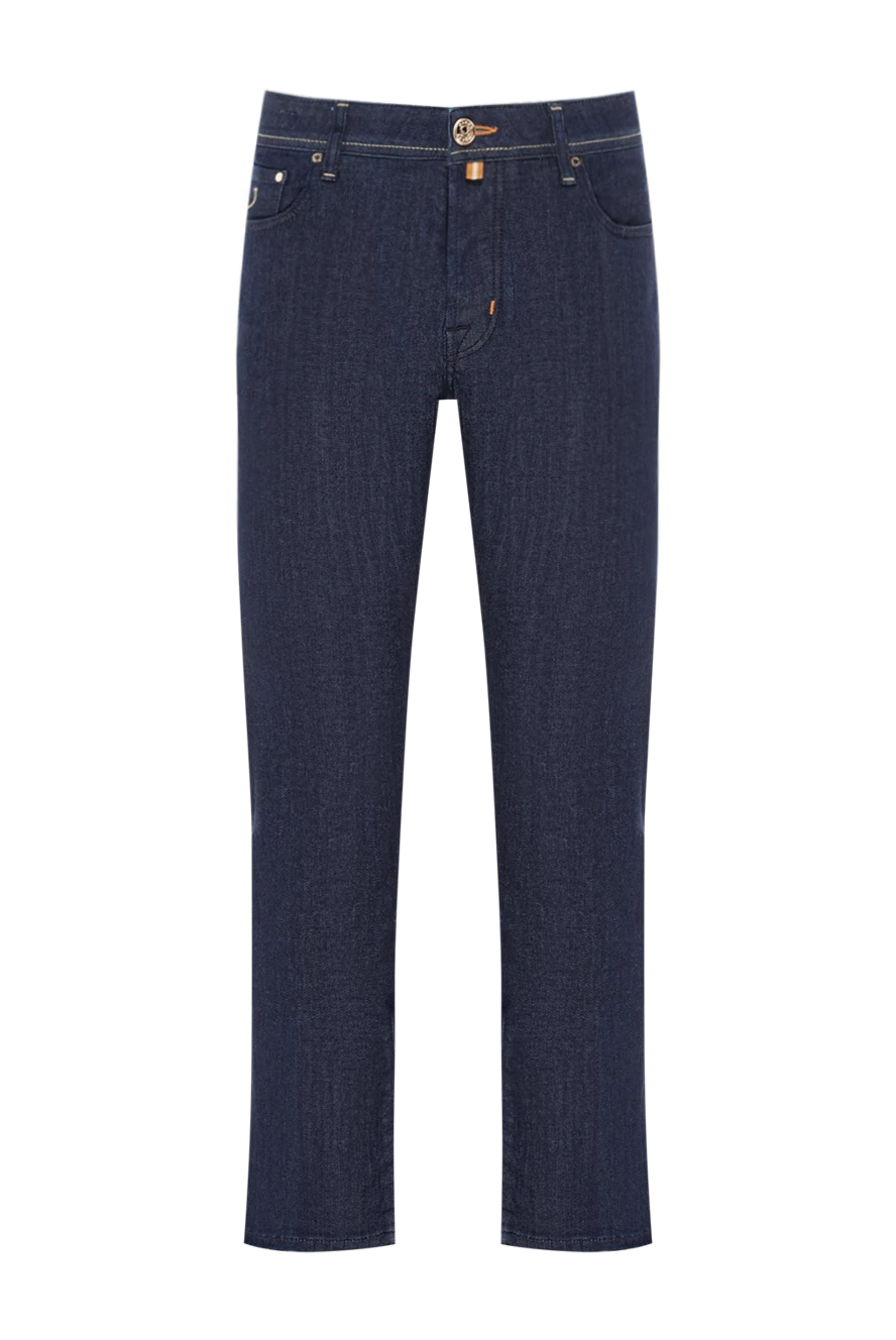 Jacob Cohen джинсы мужские глубокого синего цвета с классической застежкой 190329 - фото 1