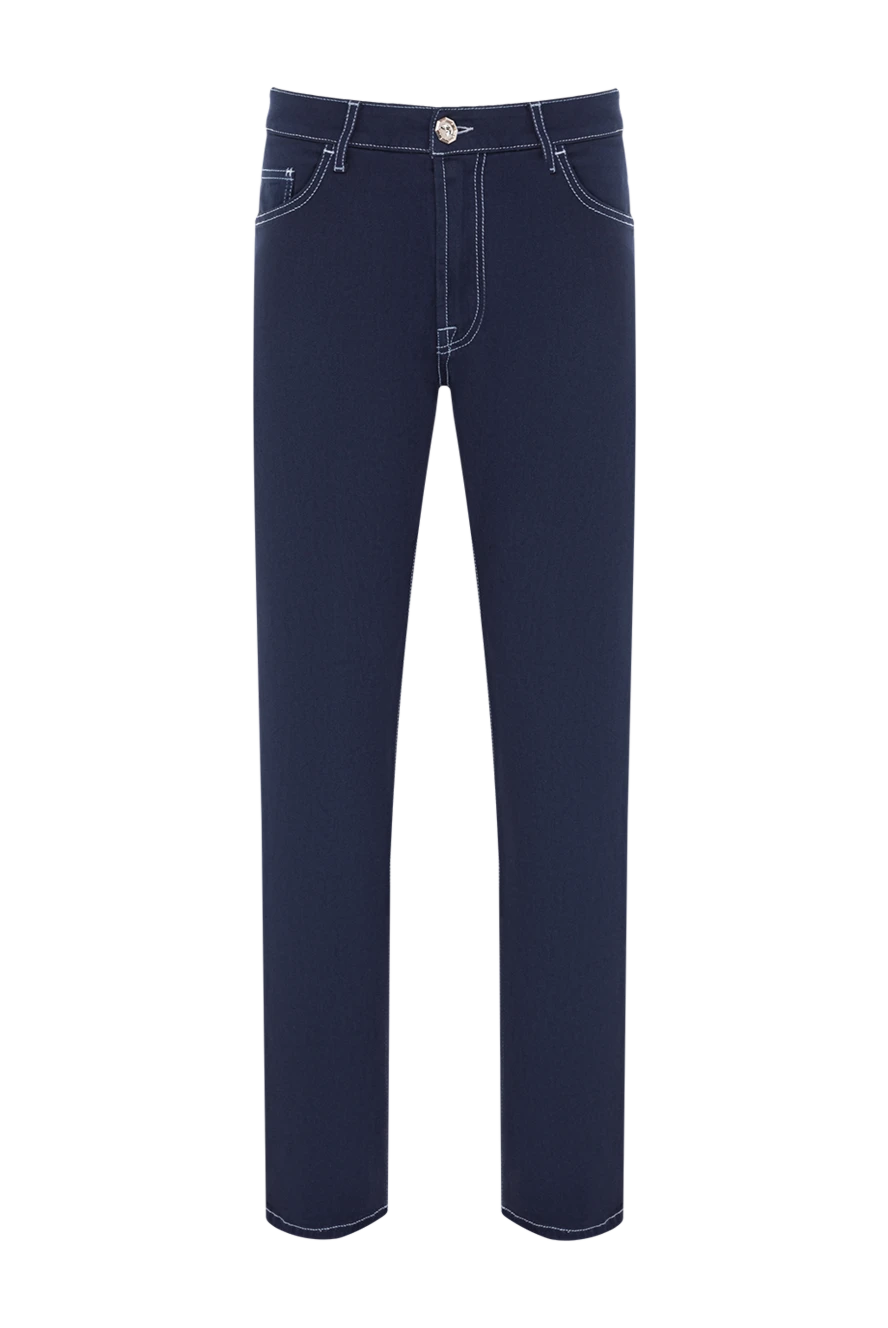 Stefano Ricci джинсы мужские из плотного денима с декоративными светлыми швами 190334 - фото 1