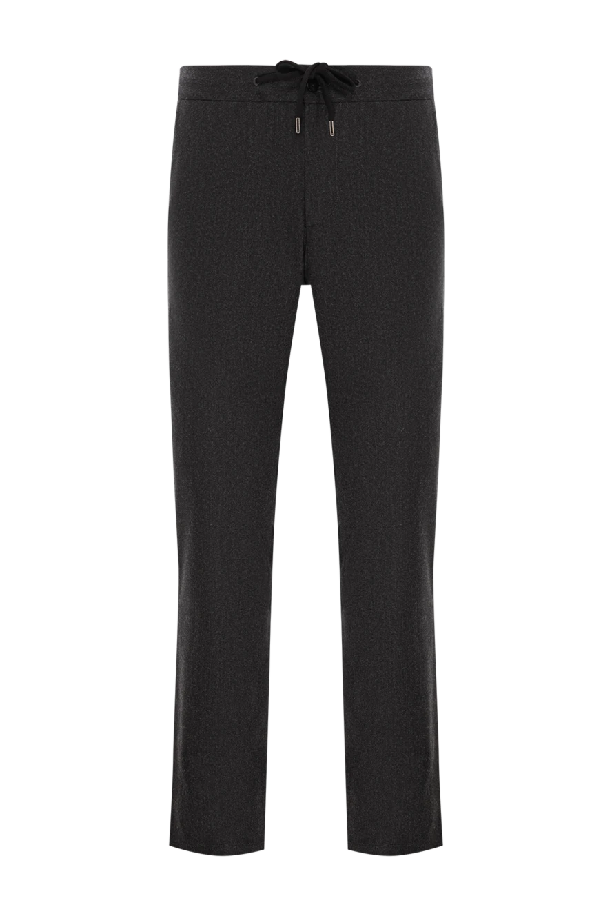 Cesare di Napoli брюки мужские тёплые шерстяные с кашемиром чёрного цвета
190345 - фото 1