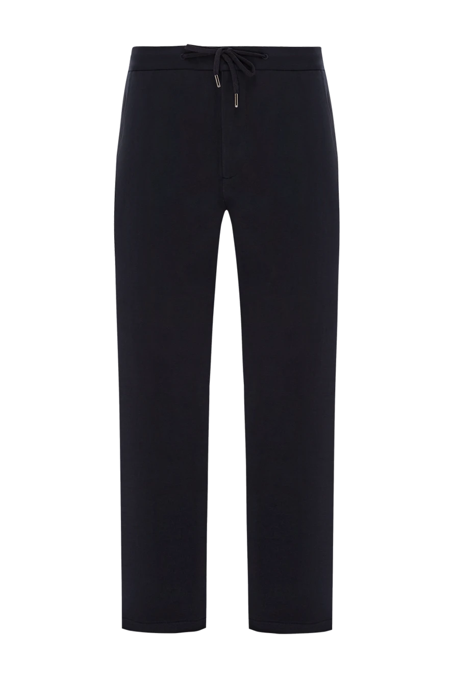 Cesare di Napoli men's blue universal trousers with drawstring waistband 190354 - photo 1