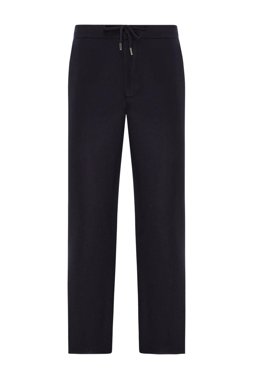 Cesare di Napoli мужские брюки синие прямого кроя с задним карманом на пуговице
190355 - фото 1