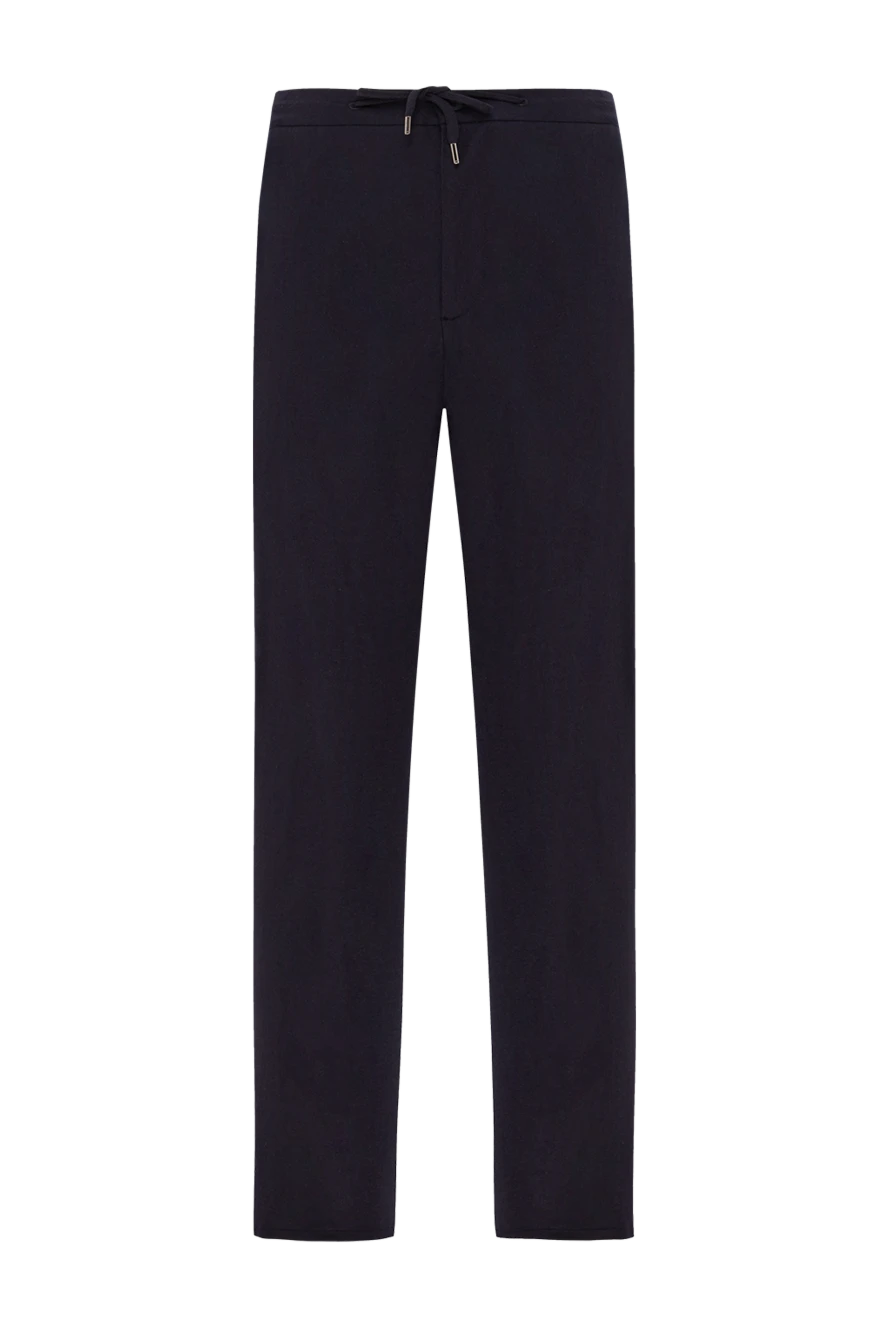 Cesare di Napoli брюки из мягкой ткани с комфортной посадкой и завязками 190356 - фото 1