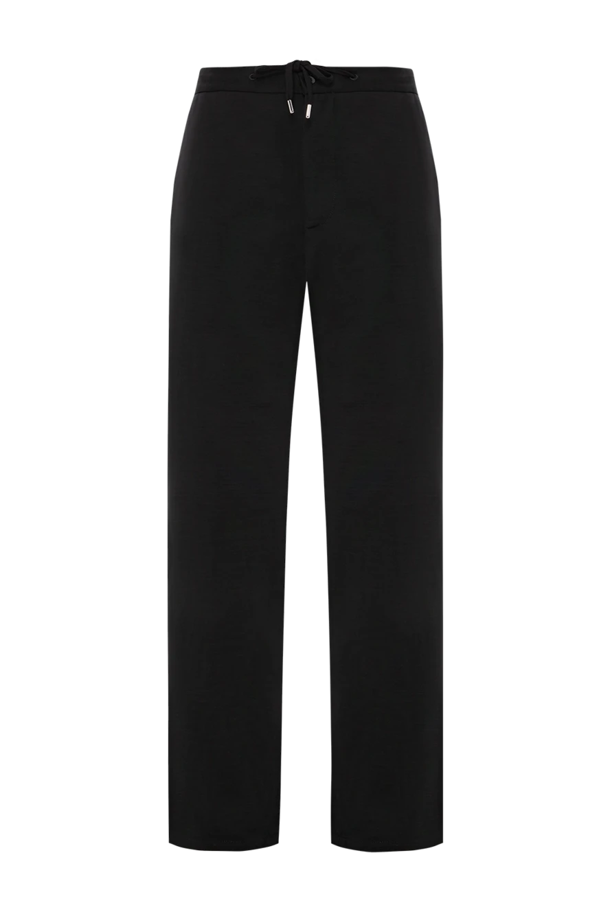 Cesare di Napoli брюки мужские в синем цвете с завязкой и комфортной посадкой 190358 - фото 1