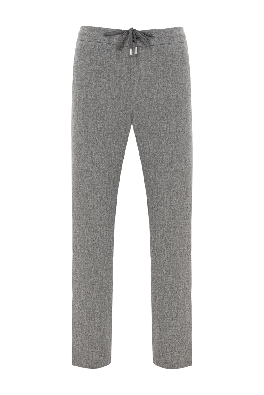 Cesare di Napoli men's grey wool and cashmere trousers with drawstring waistband
190363 - photo 1