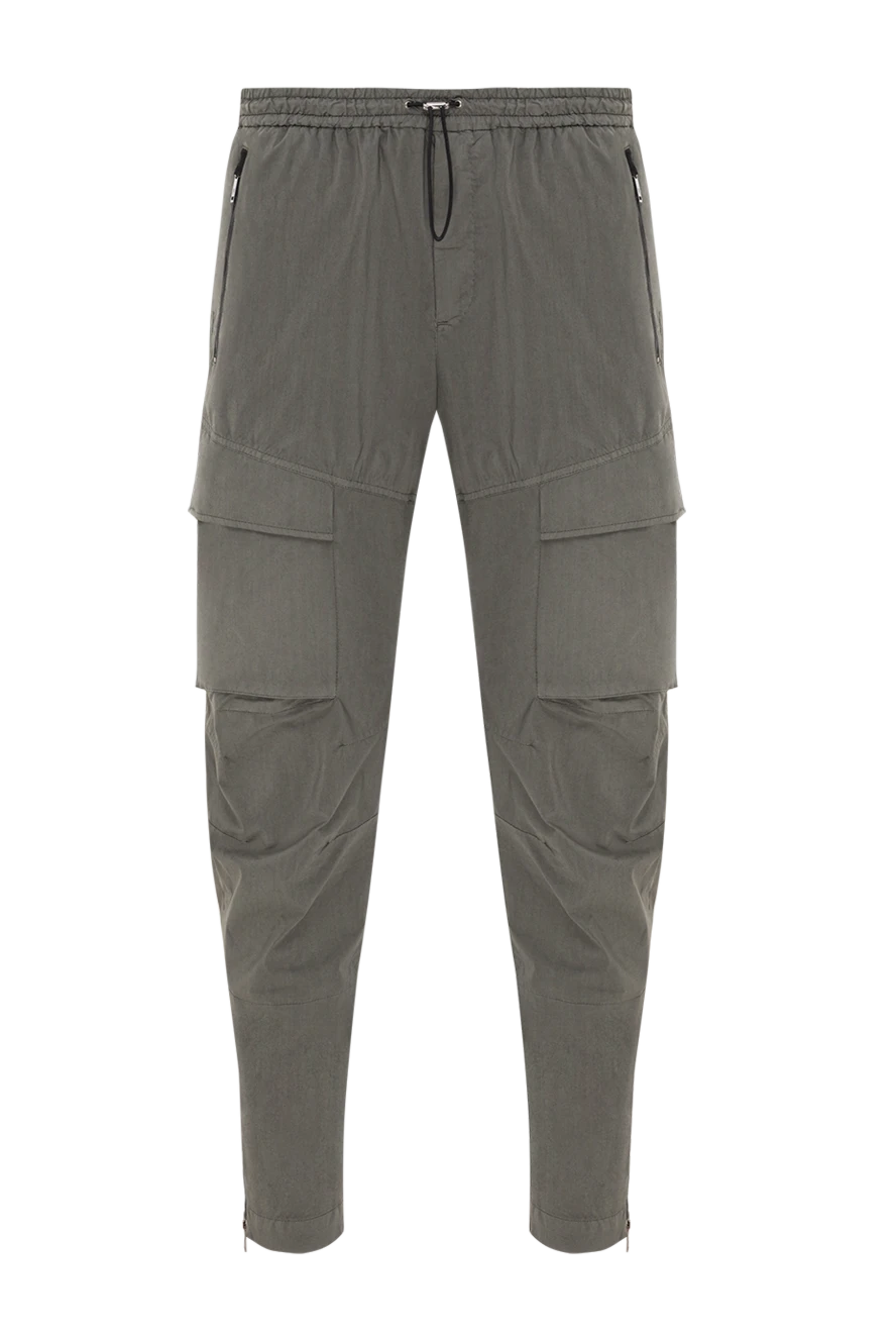 PT01 (Pantaloni Torino) ерлерге арналған жасыл түсті жүк шалбары, түзу кесілген, белдігі реттелетін
190369 - фото 1