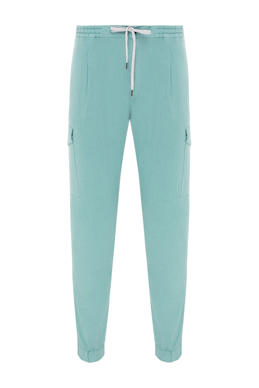 PT01 (Pantaloni Torino) men's mint colored cargo pants with cuffs 190370 - photo 1