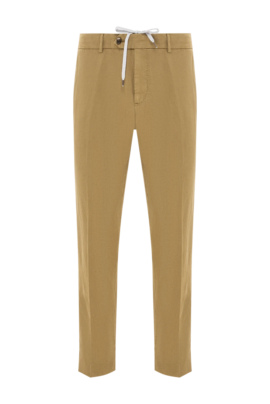 PT01 (Pantaloni Torino) түймені және жіптері бар қоңыр ерлер мақталы шалбар 190376 - фото 1