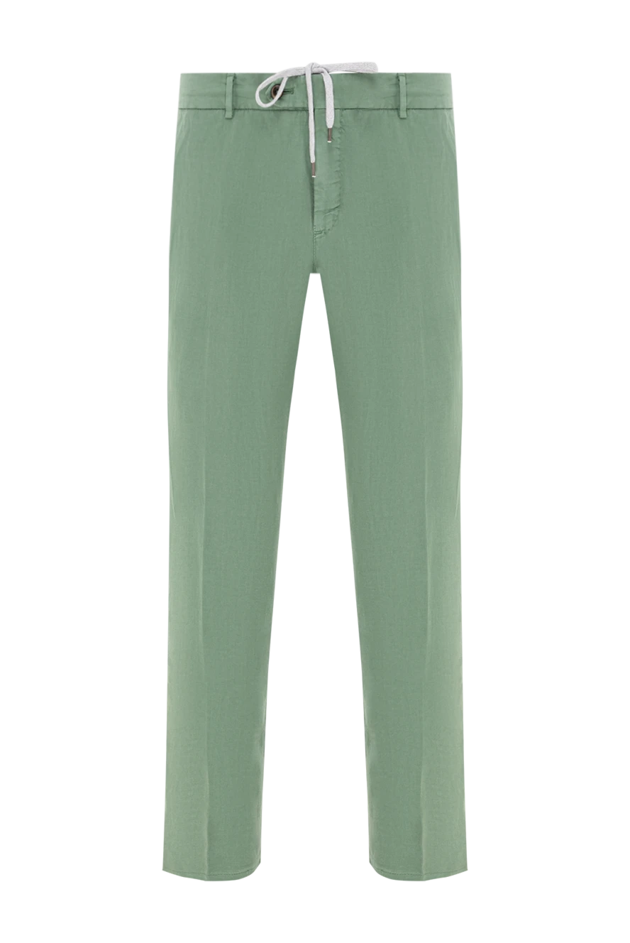 PT01 (Pantaloni Torino) men's pastel green straight fit trousers with drawstring waist 190377 - photo 1