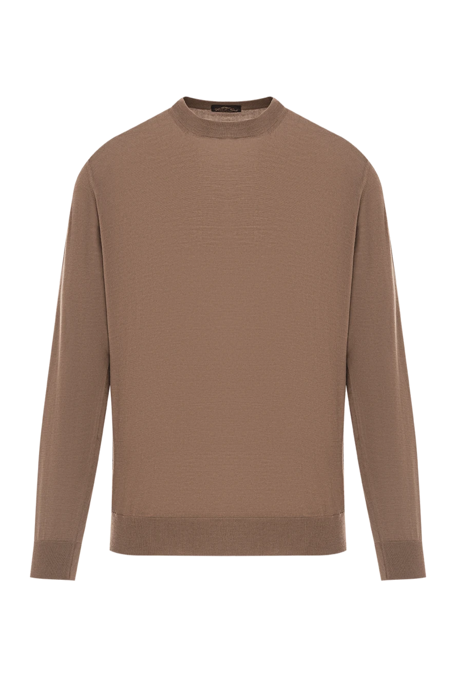 Cesare di Napoli джемпер мужской шерстяной однотонный в базовом стиле 190423 - фото 1