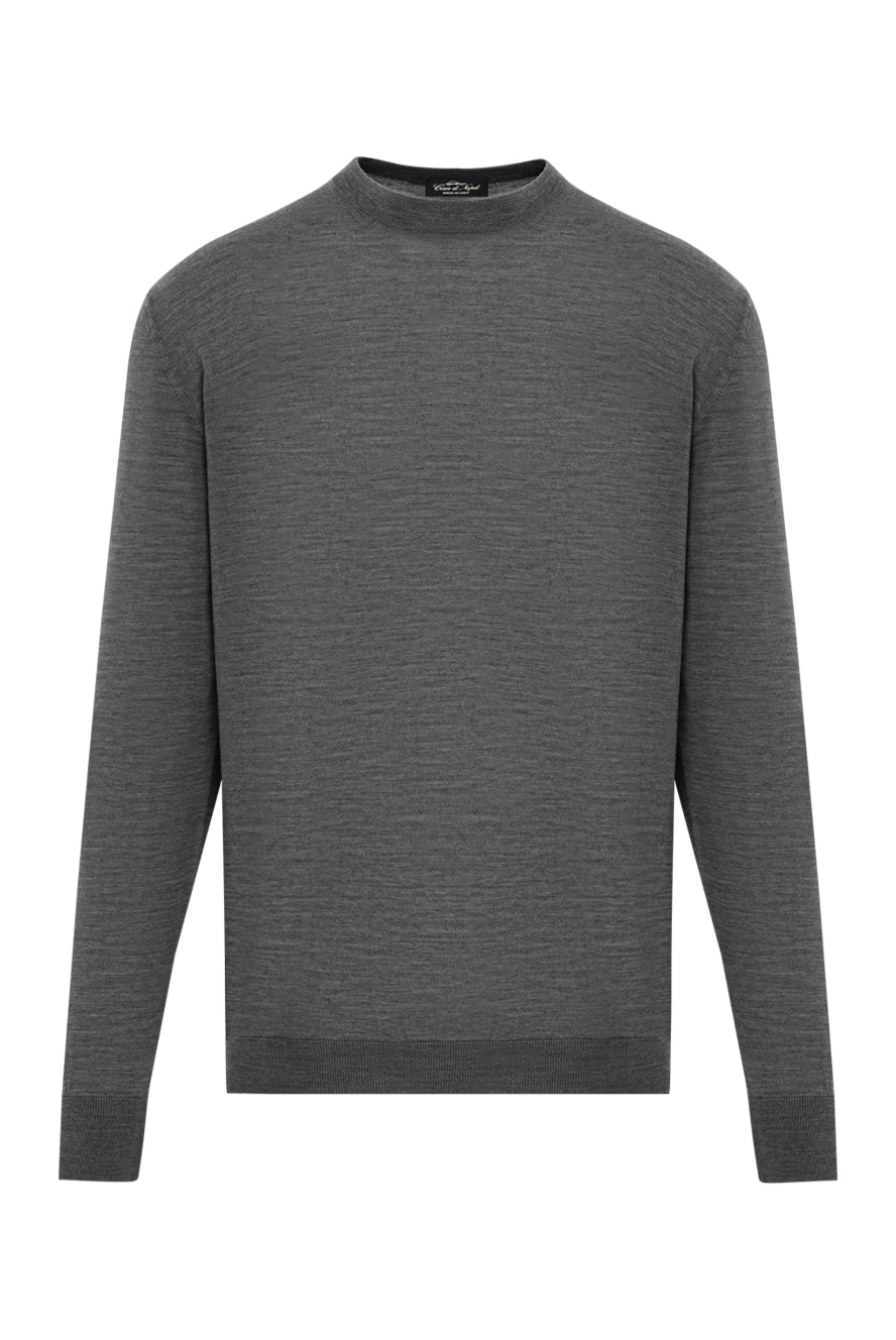 Cesare di Napoli джемпер из тонкой шерсти в сером оттенке 190429 - фото 1