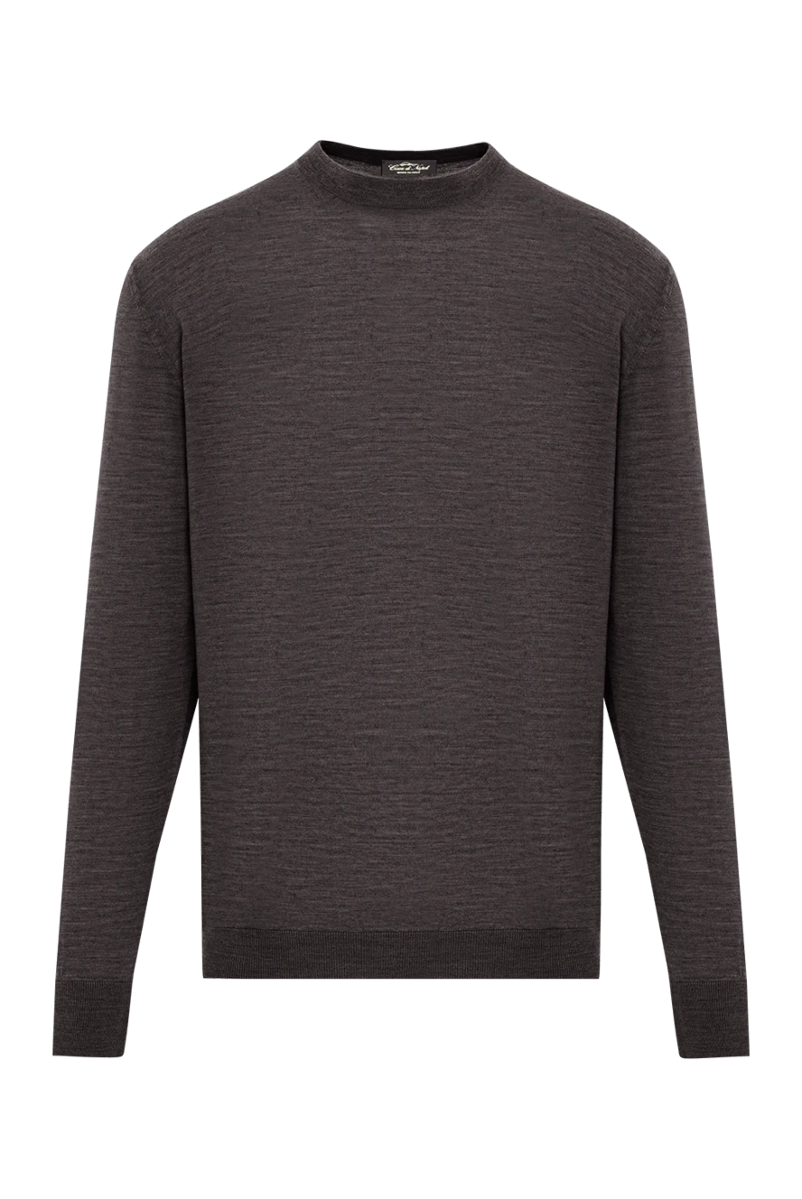 Cesare di Napoli шерстяной джемпер с длинным рукавом в кофейном оттенке 190432 - фото 1