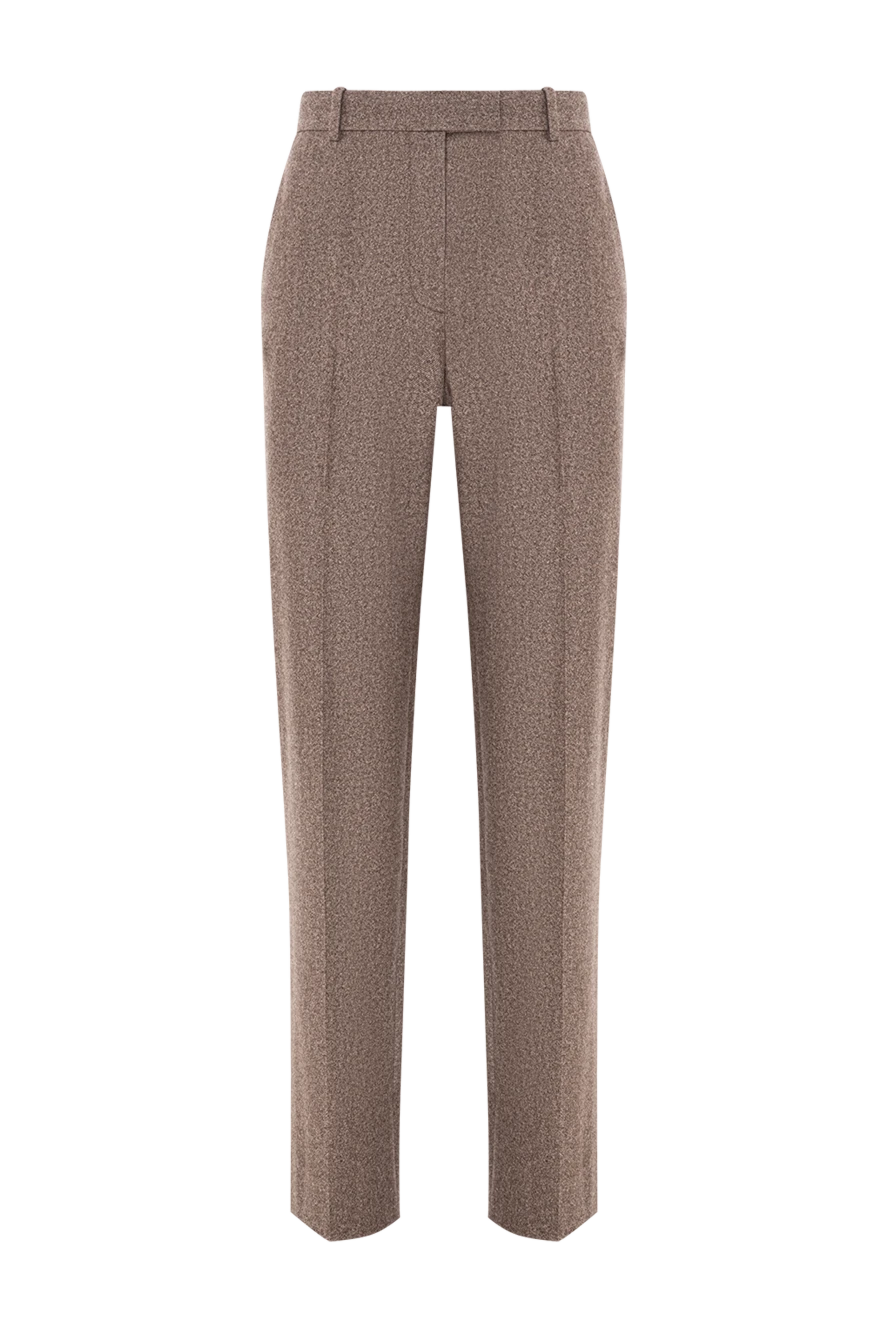 Loro Piana брюки davey из кашемировой фланели женские коричневые 190496 - фото 1