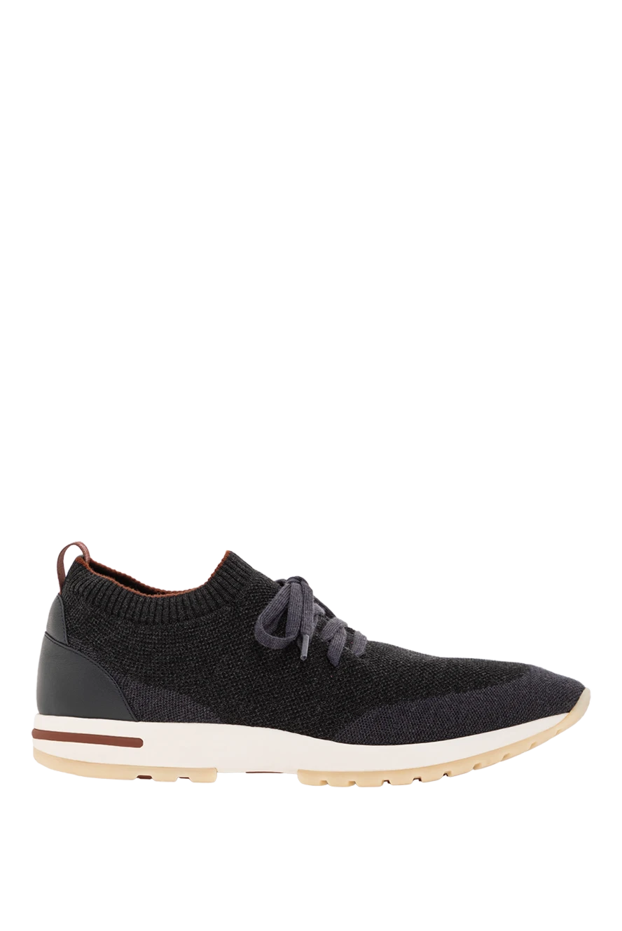 Loro Piana men's grey 360 lp flexy walk wool sneakers 190502 - photo 1